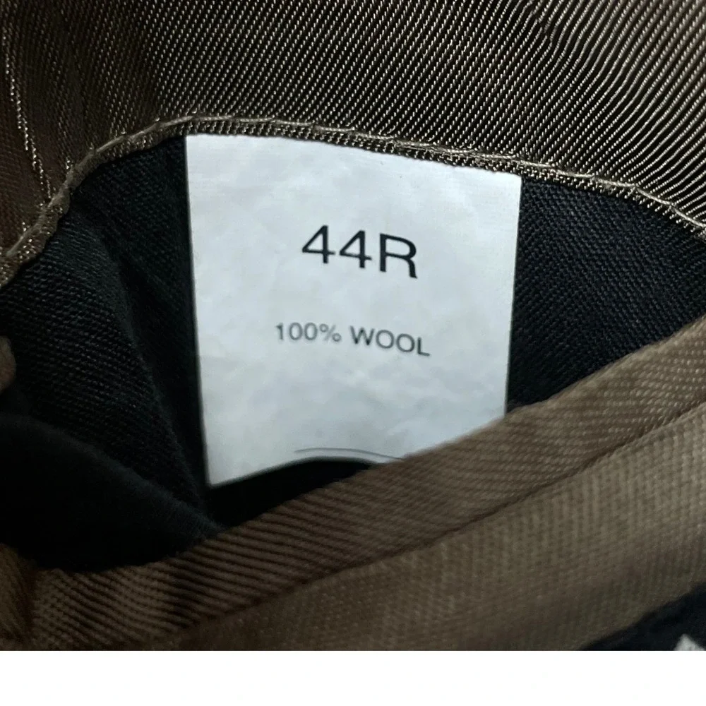 Jos A Bank 44R Sport Coat Blazer 100% Wool‎ Brown Multi Guncheck Plaid 2-Button